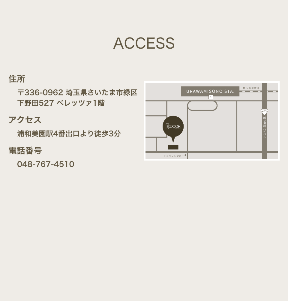 THE DOOR アクセス情報