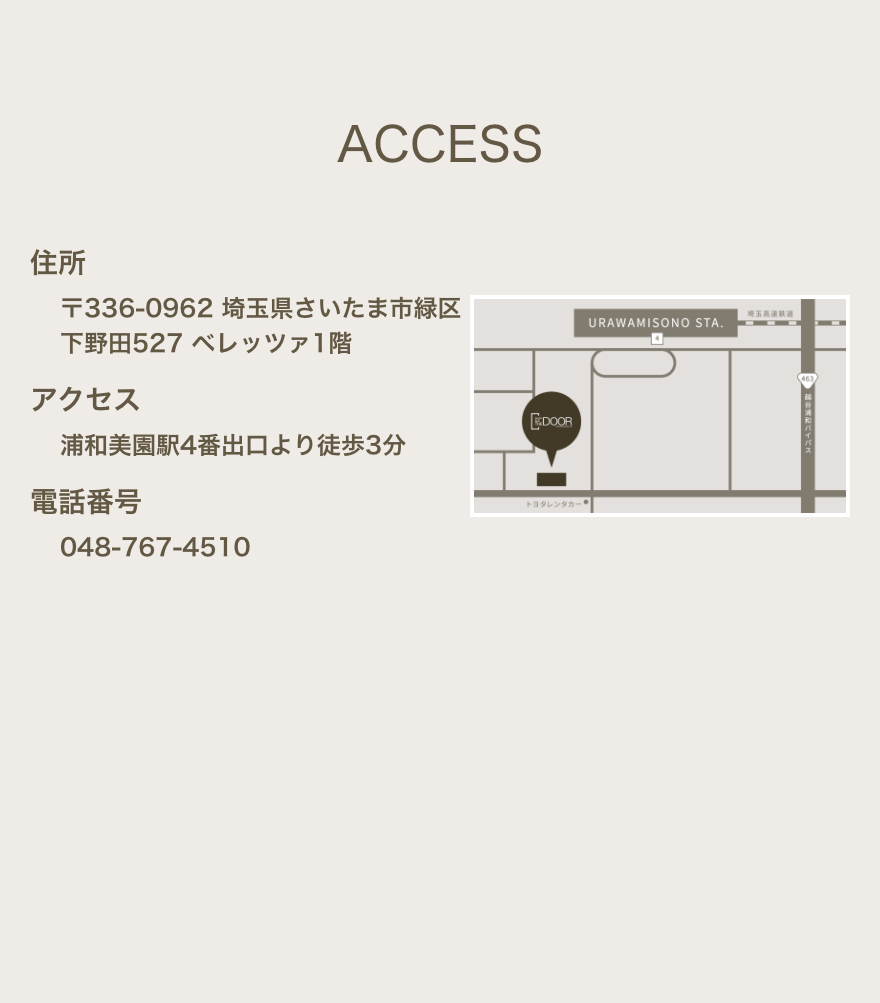 THE DOOR アクセス情報